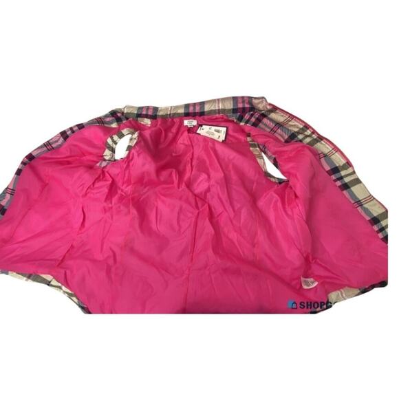 NWT Crown & Ivy Plaid Puffer Vest XL Pink Lined Preppy Fall Layer Must-Have - Picture 4 of 4
